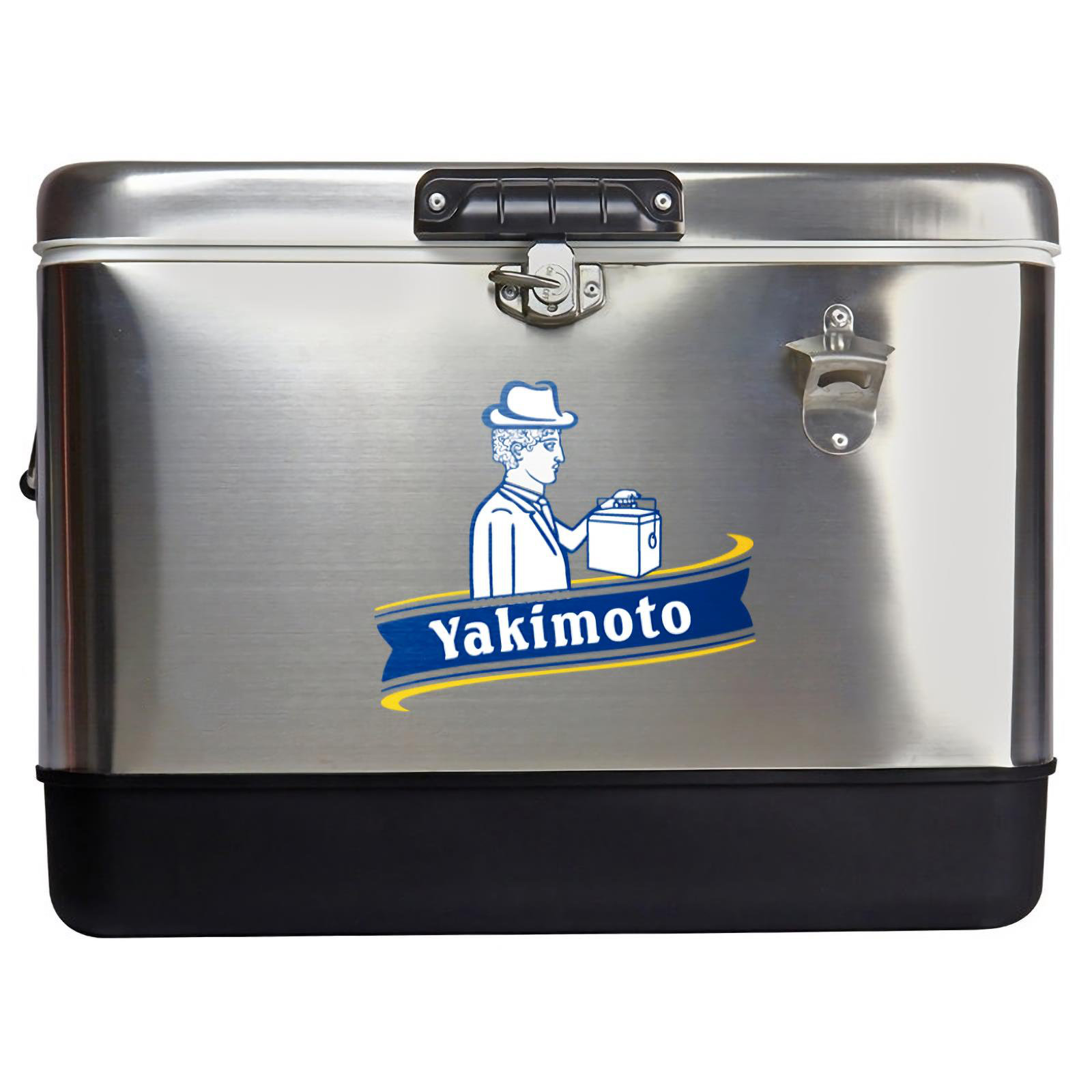 Yakimoto 54 Qt Stainless Steel Heavy Duty Cooler, Industrial Retro